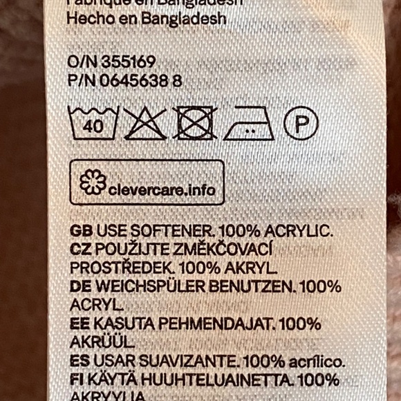 H&M Oversized Cable Knit Sweater, Pink, Size Small - Picture 5 of 5